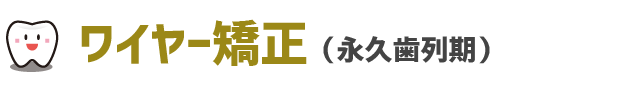 ワイヤー矯正(永久歯列期)